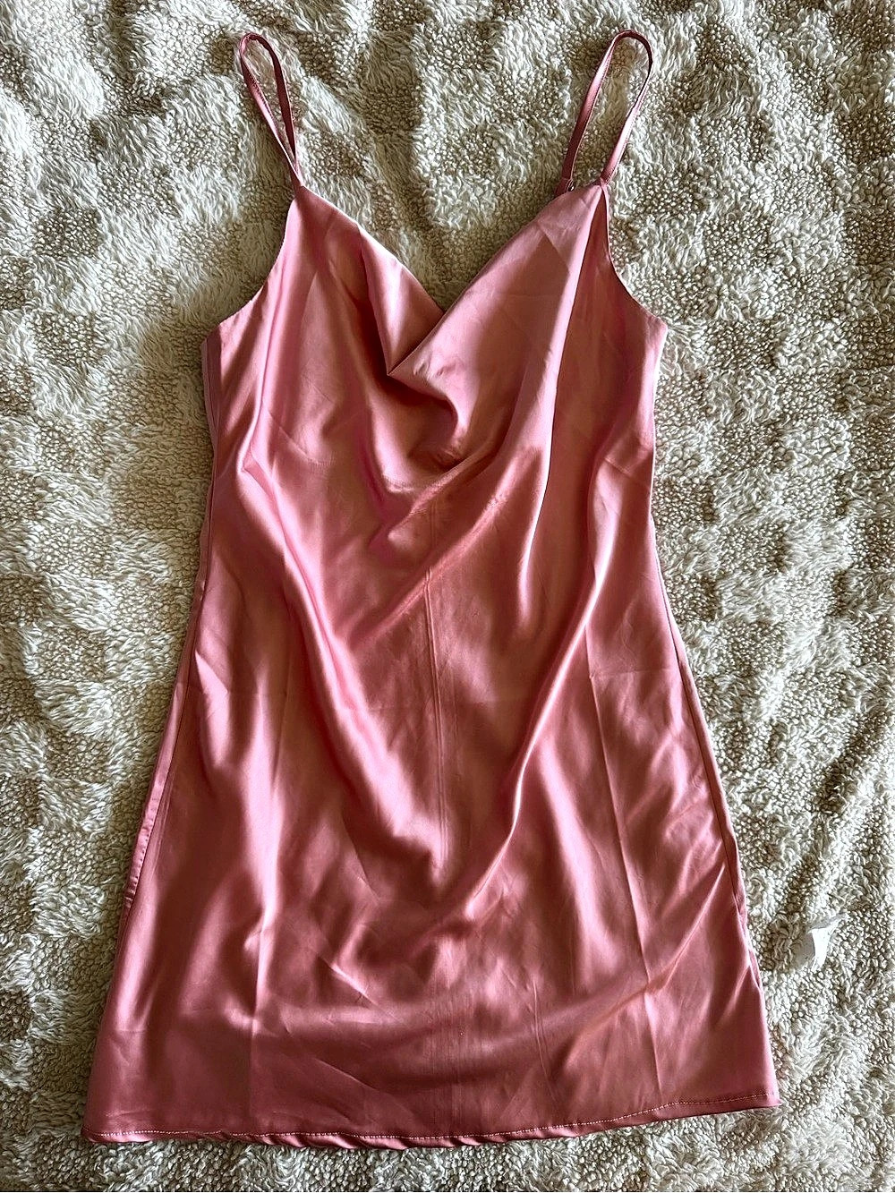 Akira Cowl Neck Mini Dress in Pink Size Small